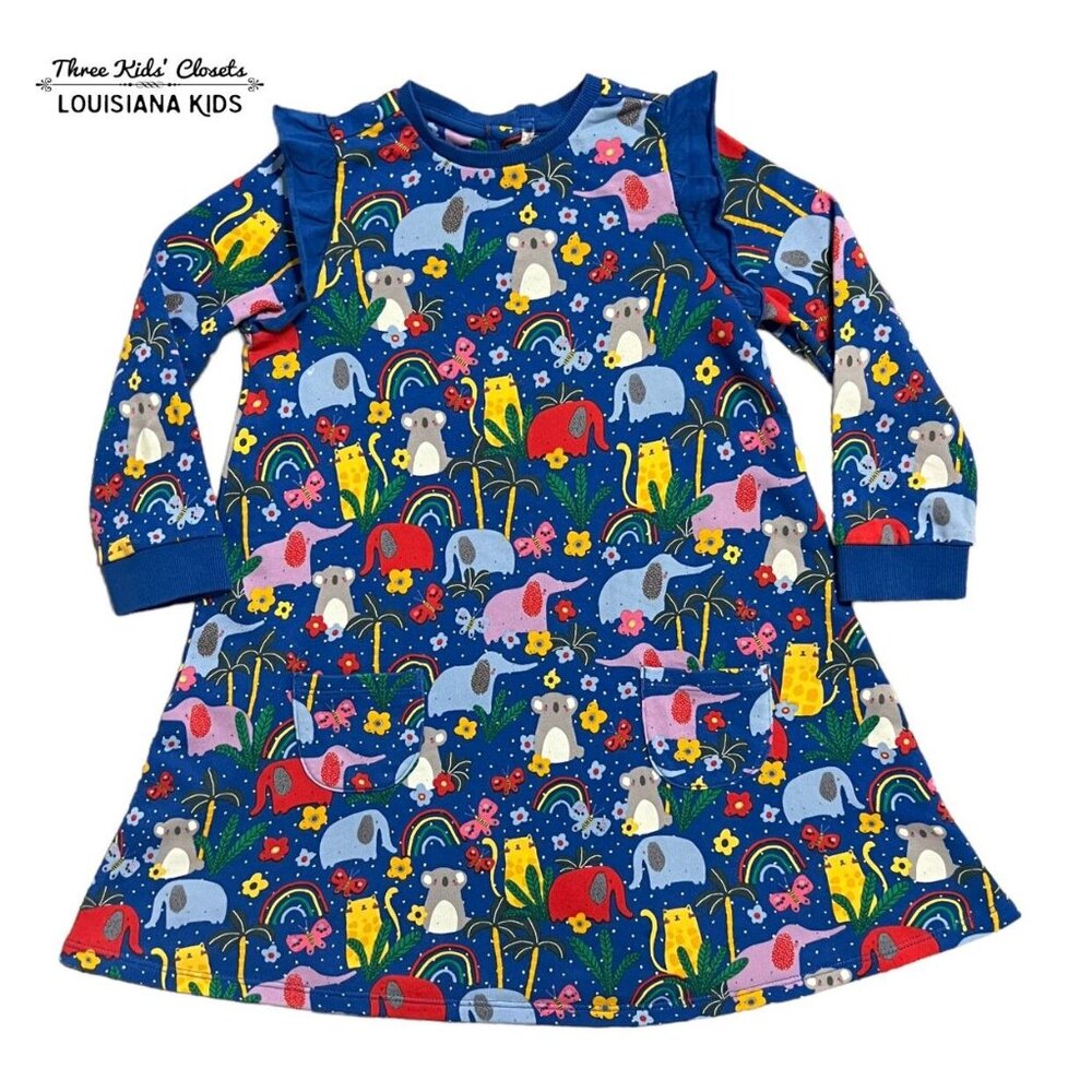 Mini Club By Boots 4-5Y Rainbows & Animals Dress